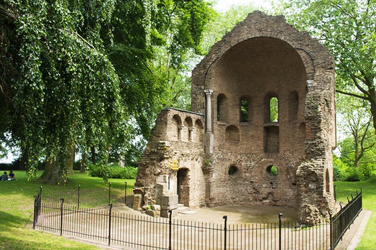 The Barbarossa ruin in the Valkhof park in Nijmegen in the Netherlands