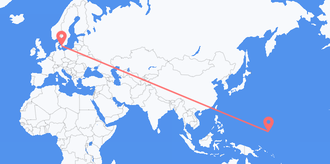 Flights from Micronesia to Denmark