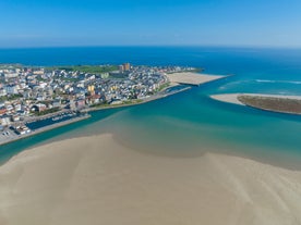 Photo of aerial view of Foz in Galicia Spain.