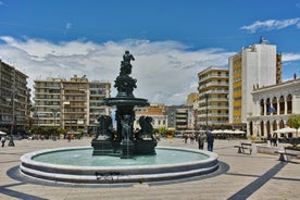 Photo of a small island with a fortress at the coast of Nafplio ,Greece.