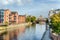 Photo of redeveloped Warehouses along the River in Leeds, UK.