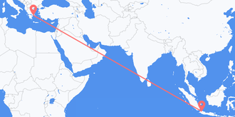 Flights from Indonesia to Greece