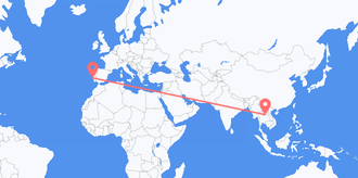 Vuelos de Laos a Portugal