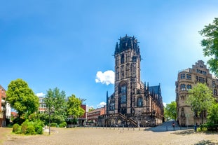 Photo of Dortmund city centre aerial panoramic view in Germany.