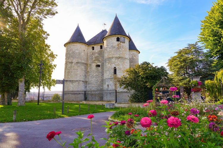 Photo of Château des Tourelles ("Tourelles Castle") in Vernon, Normandy, France.