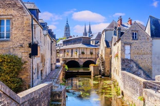 Photo of Tours aerial panoramic view. Tours is a city in the Loire valley of France.