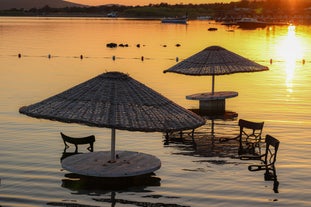 Photo of Cunda Island coastline view in Ayvalik Town of Turkey.