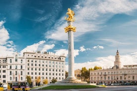 Tbilisi.Første indtryk af Tbilisi-aftenvandring, vinsmagning