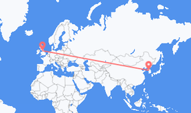 Flights from South Korea to England