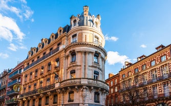 Photo of Tours aerial panoramic view. Tours is a city in the Loire valley of France.