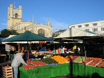 Photo of Cambridge Market Square, England.