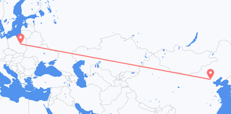 Flights from China to Poland