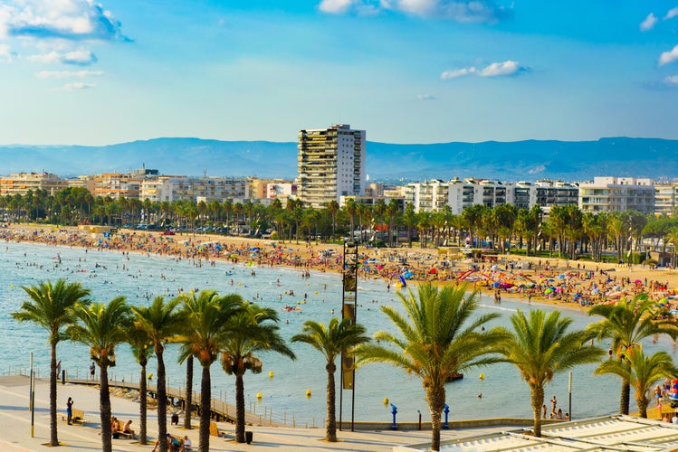 Coastline Costa Dorada, Salou, Spain.