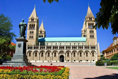photo of view of Pécs Cathedral, Pecs, Hungary.