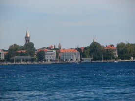 City of Zadar aerial panoramic view.