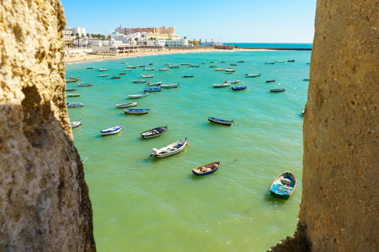 La Caleta beach in Cadiz, Spain, Andalusia.