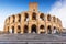 photo of the Roman Arles Amphitheatre in the Old Town of Arles in France.