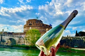 River Cruise Boat Aperitif + Rome Hop on Hop off Open Bus Tour Combo