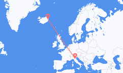 Flights from Bologna to Egilsstaðir