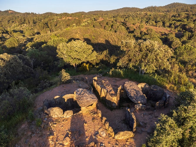 archaeological site of El Pozuelo, Dolmens, municipal district of Zalamea la Real, Huelva, Andalusia, Spain