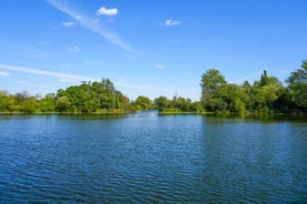 Photo of panorama of New City Hall in Hannover in a beautiful summer day, Germany.