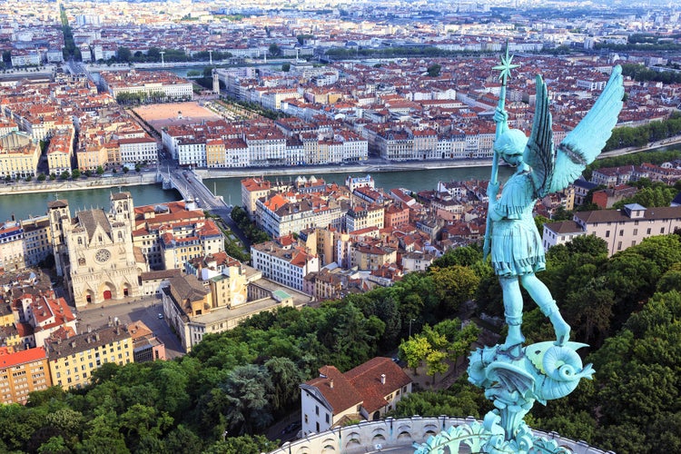 Famous view of Lyon from the top of Notre Dame de Fourviere.jpg