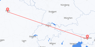 Voli dalla Slovenia per la Francia