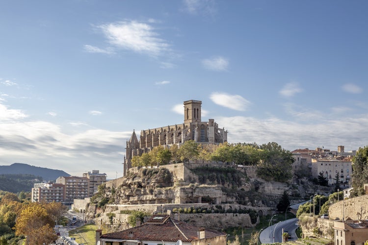 Photo of Cathedral ,La Seu, Collegiate Basilica of Santa Maria ,Manresa, Catalonia, Spain.