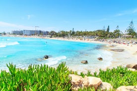 Photo of aerial view of Ayia Napa cityscape, Cyprus.