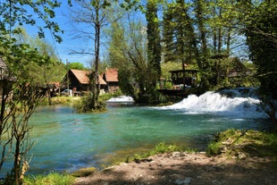 Photo of aerial view of Korenica village, Croatia.