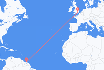 Paramaribo to London