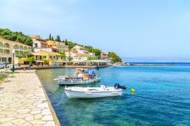 Photo of aerial spring cityscape of capital of Corfu island, Greece.