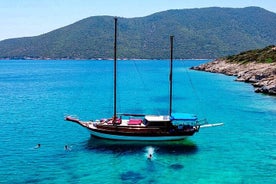 Passeio de barco privado VIP Gulet com almoço em Bodrum por 6 horas