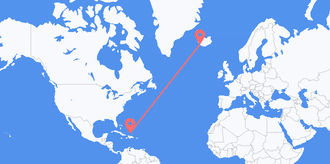 Turks & Caicos Islands to Iceland