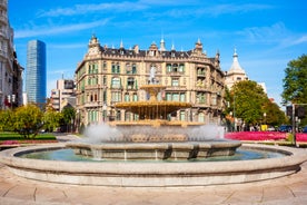 Photo of panoramic aerial view of San Sebastian (Donostia) on a beautiful summer day, Spain.