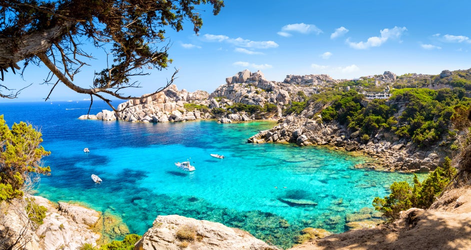 Tthe Italian island Sardinia in mediterranean sea