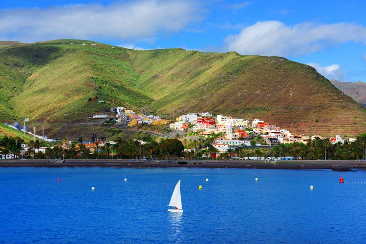 Photo of beach of San Sebastian de la Gomera, Canary Islands, Spain.