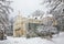 photo of Linderhof palace in winter in Bavaria, Germany.