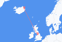 Flyrejser fra Egilsstaðir, Island til Manchester, England