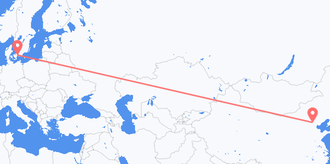 Flyreiser fra Kina til Danmark