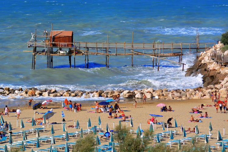 view of the beach of Termoli, Molise, Italy