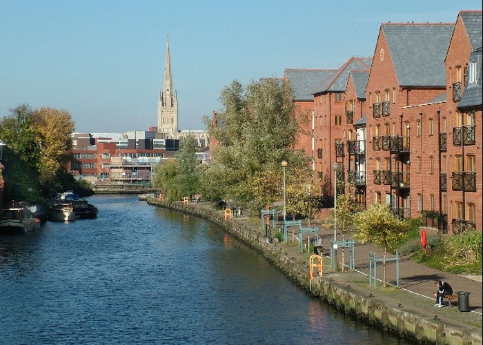 photo of view of Norwich, England.