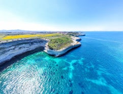 Photo of aerial beautiful view of the Balai promenade with its beautiful beaches, Porto Torres ,Sardinia, Italy.