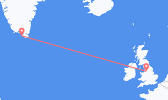 영국 맨체스터에서 출발해 그린란드 나노르탈릭에게(으)로 가는 항공편