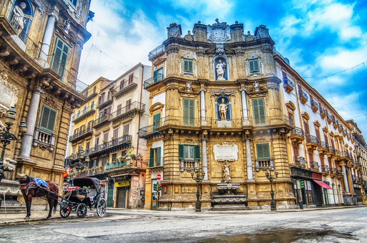 Photo of Quattro Canti, Piazza Vigliena, is a Baroque square in Palermo, Sicily, Italy.