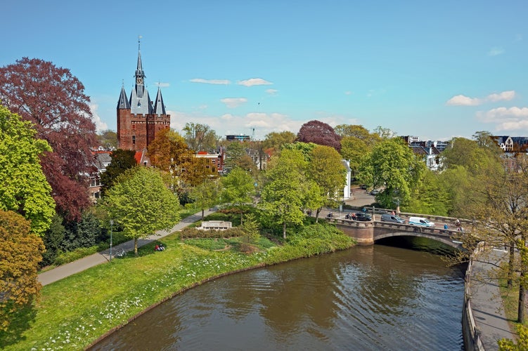 Aerial from the city Zwolle in the Netherlands