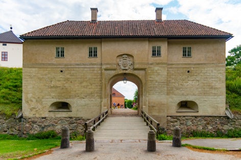 photo of the main gate leading to Nyköping castle.