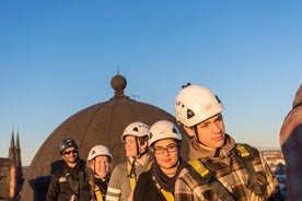 Toiture sur le plus grand château rose du monde!