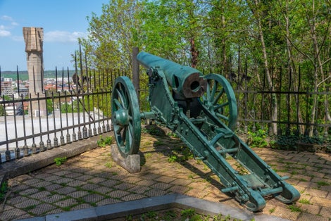 photo of view of Cannon at Skobelev park in Pleven.,Pleven Bulgaria.