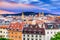 Linz, Austria. Panoramic view of the old town.